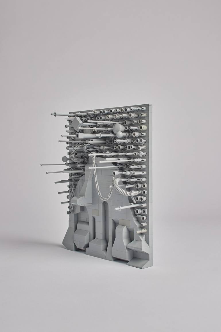 Original Abstract Architecture Sculpture by Jan van Schaik