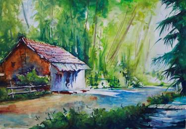 Print of Landscape Paintings by Aniqa Saleem