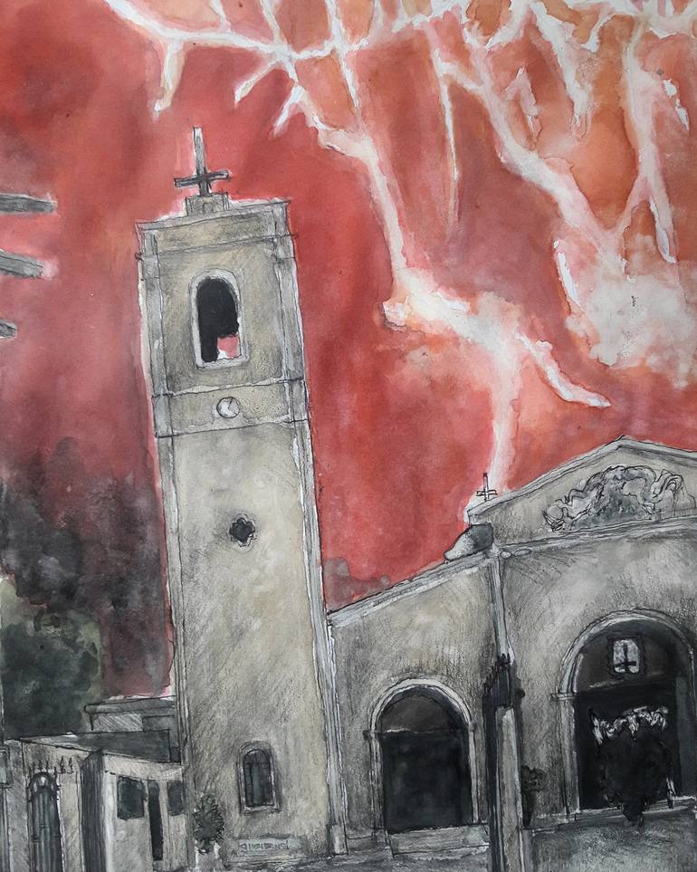 Original Conceptual Architecture Painting by Mario Herrera