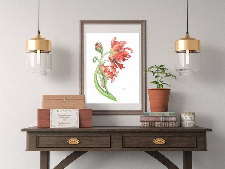 Original Fine Art Botanic Painting by Halyna Nechyporuk