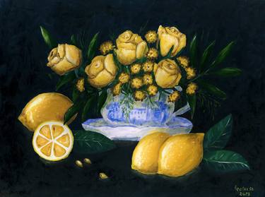 Lemons with roses thumb