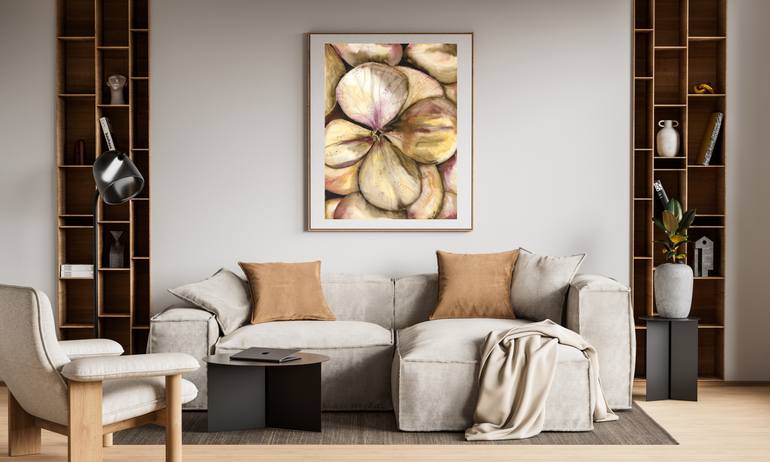 Original Art Deco Botanic Painting by Halyna Nechyporuk