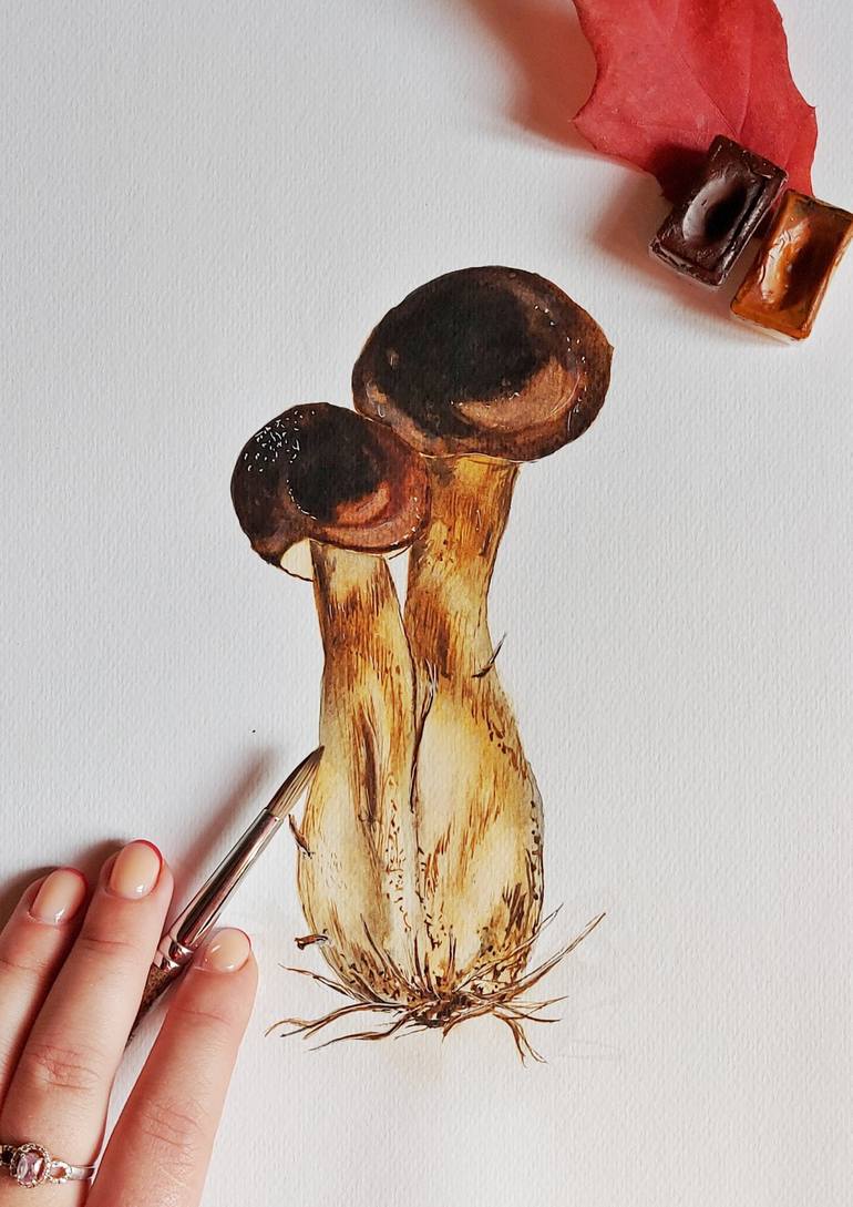 Original Botanic Painting by Halyna Nechyporuk