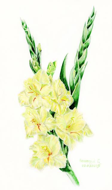 Print of Art Deco Botanic Paintings by Halyna Nechyporuk