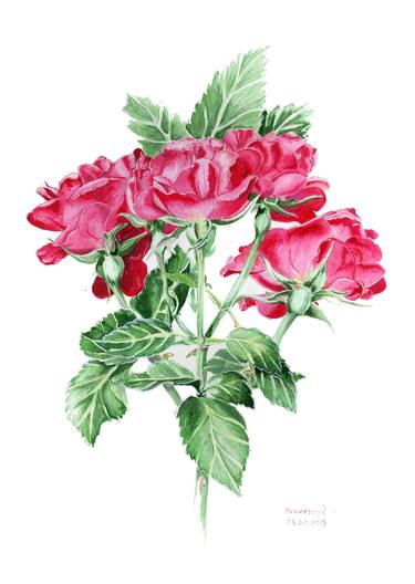 Original Botanic Paintings by Halyna Nechyporuk