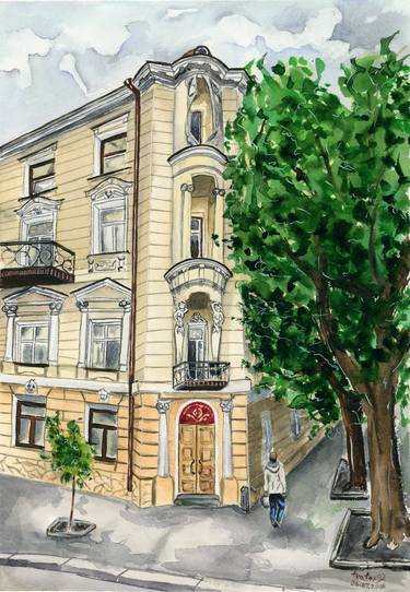 Original Fine Art Architecture Paintings by Halyna Nechyporuk