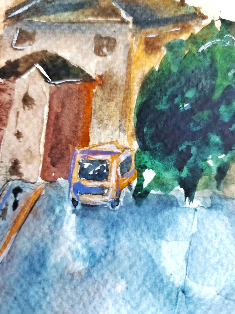 Original Abstract Landscape Painting by Halyna Nechyporuk