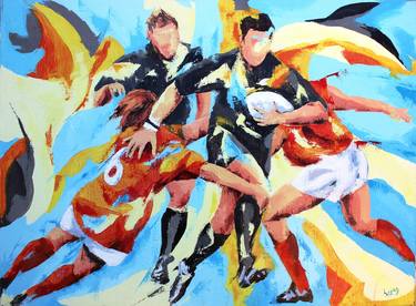 Original Sports Paintings by Jean-Luc LOPEZ
