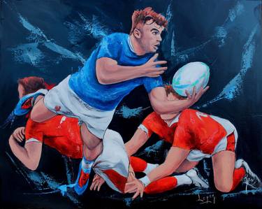 Print of Figurative Sport Paintings by Jean-Luc LOPEZ
