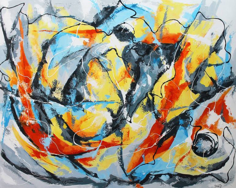 Boxing Painting by Jean-Luc Lopez | Saatchi Art