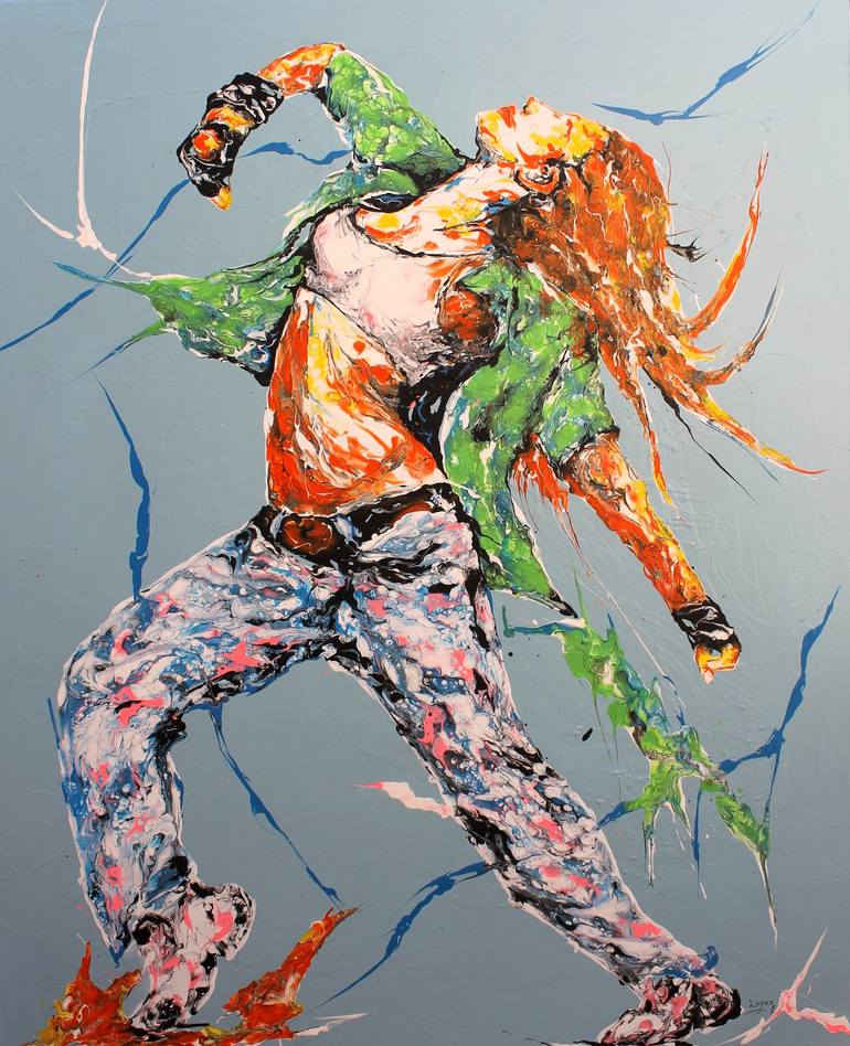 Boxing Painting by Jean-Luc Lopez | Saatchi Art