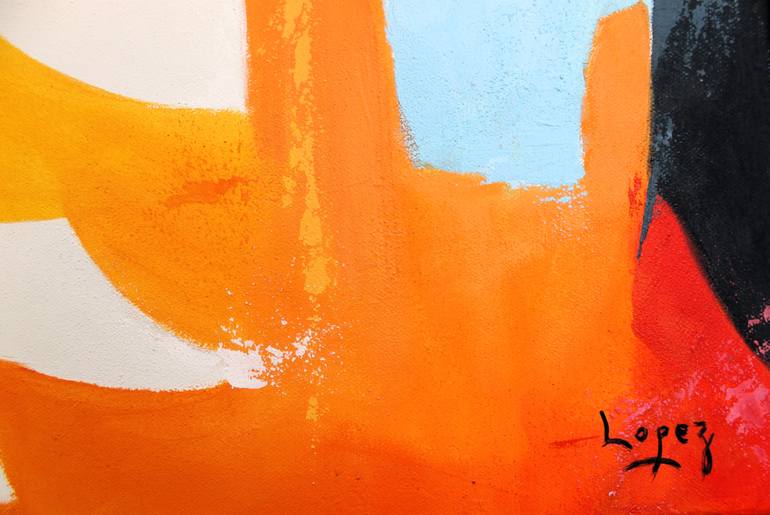 Original Abstract Expressionism Abstract Painting by Jean-Luc Lopez