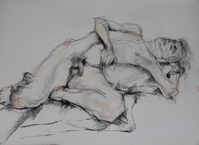 Original Figurative Body Drawing by Gemma Cook