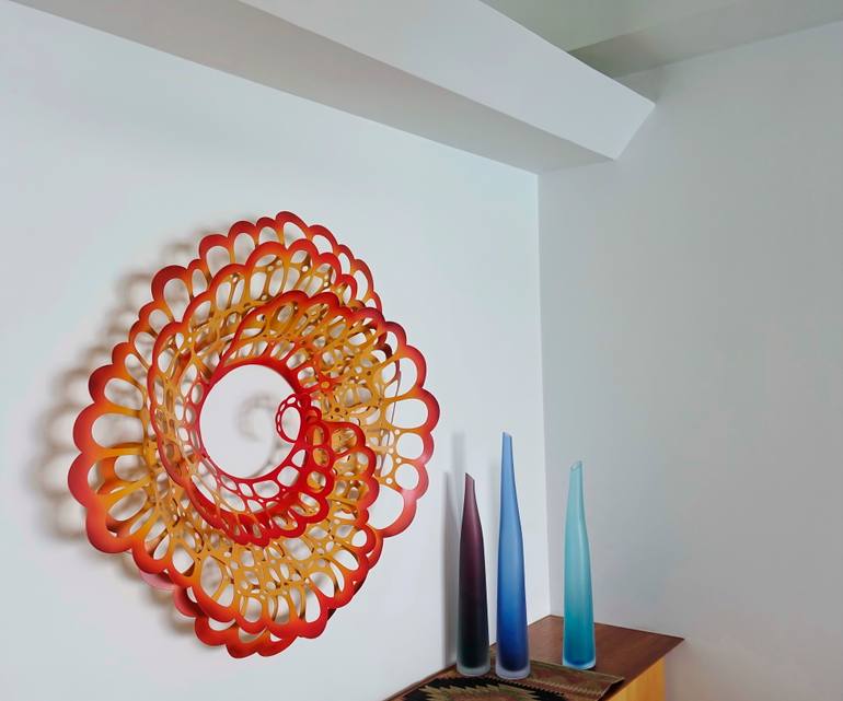 Original Abstract Floral Sculpture by Leon Israel