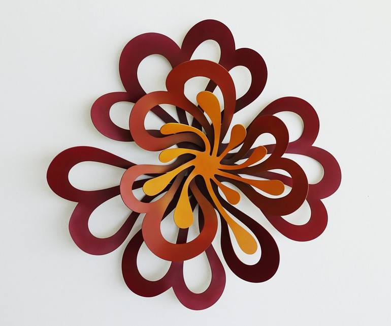Original Abstract Floral Sculpture by Leon Israel