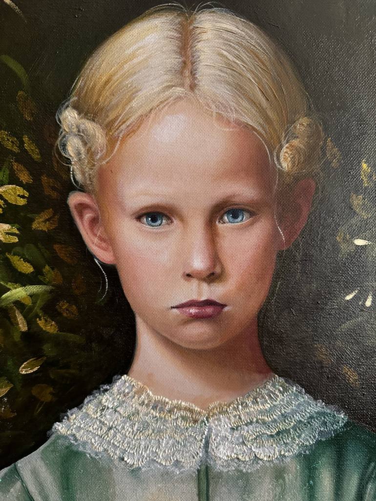 Original Romanticism Children Painting by Natasza Mirak