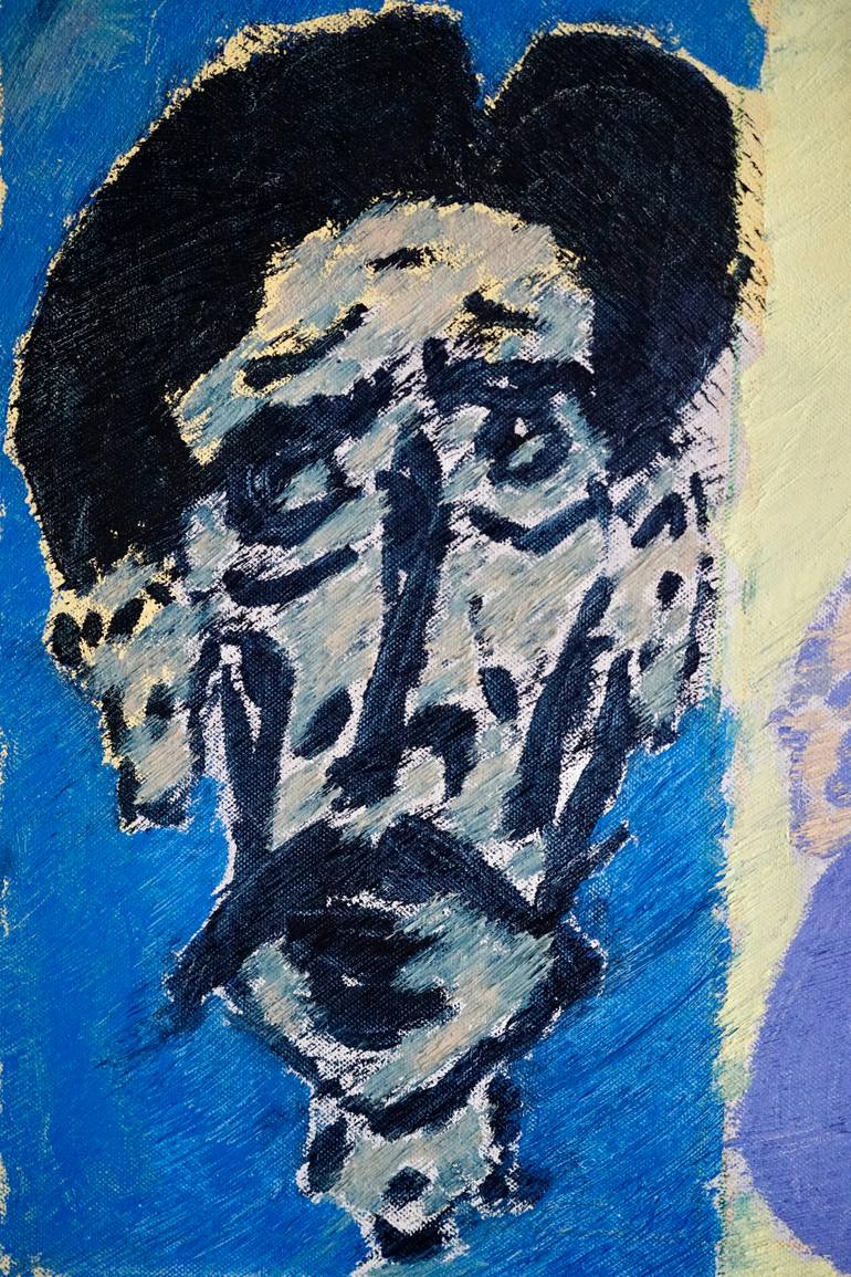 Original Abstract Expressionism Men Painting by Baltazar Sala