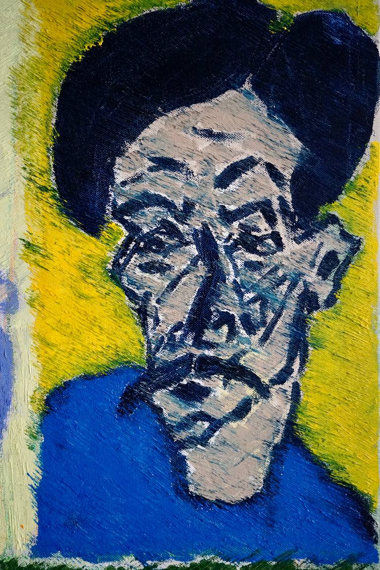 Original Abstract Expressionism Men Painting by Baltazar Sala