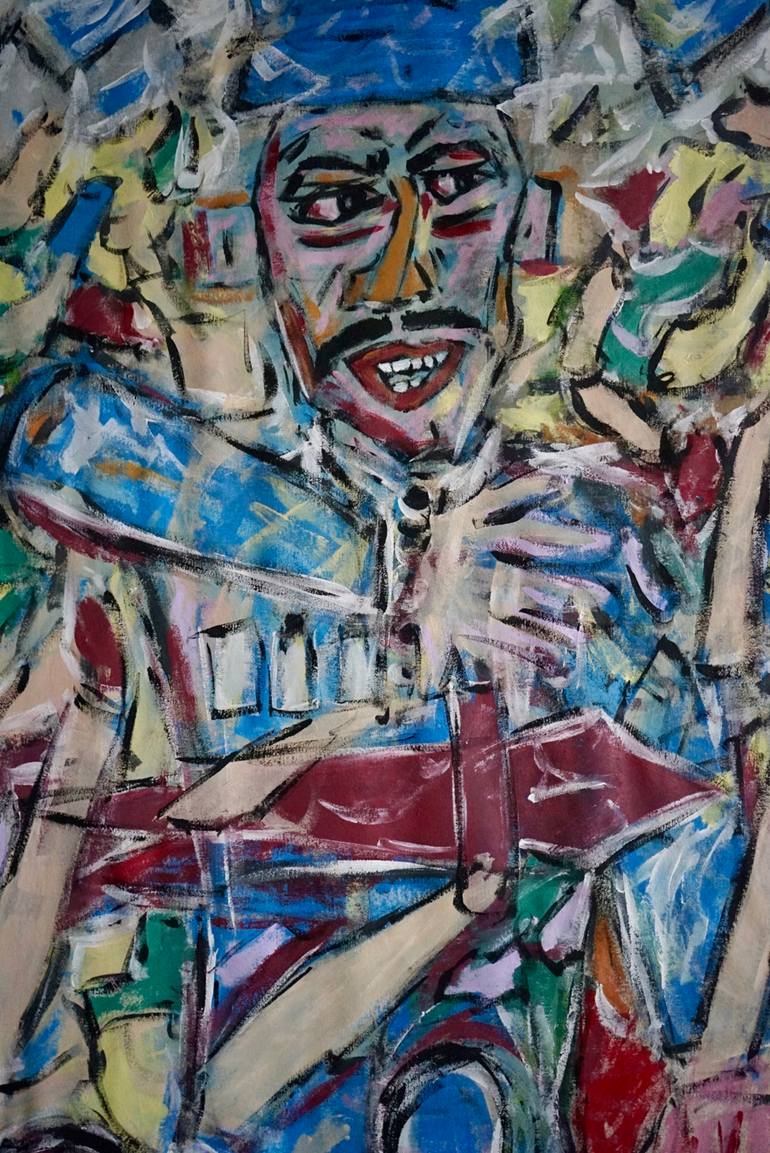 Original Abstract People Painting by Baltazar Sala