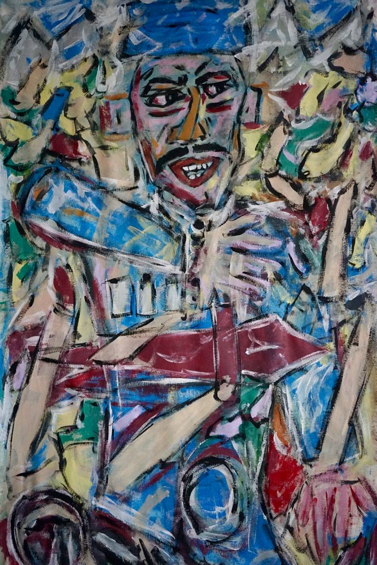 Original Abstract People Painting by Baltazar Sala