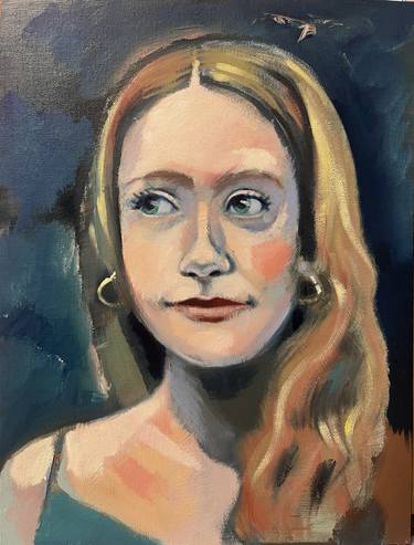 Original Figurative Women Painting by Beate Fahrnlaender