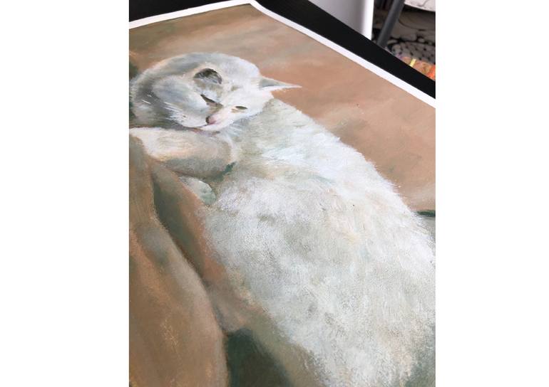 Original Figurative Animal Painting by Cátia Freitas