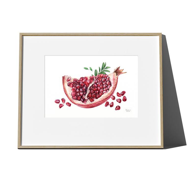 Original Realism Botanic Drawing by Halina Khazani