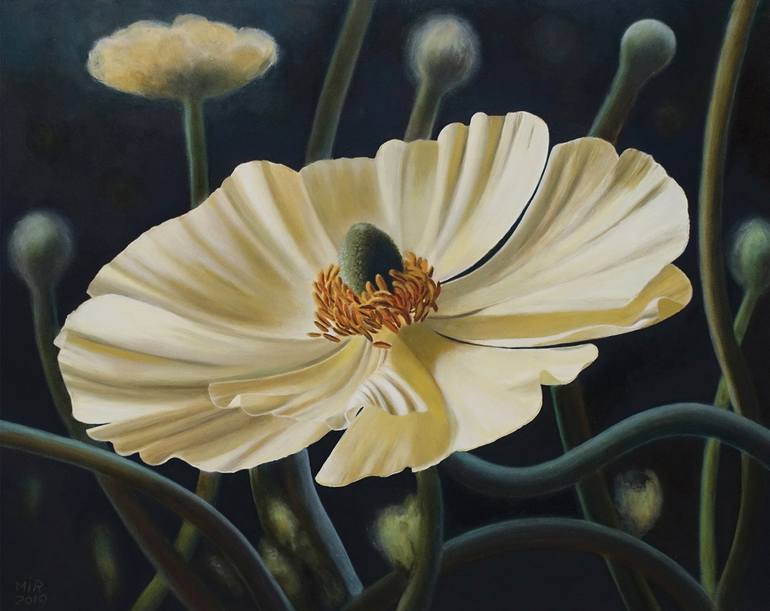 ranunculus Painting by Mirjam van overbeek | Saatchi Art