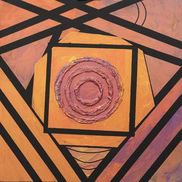 Original Art Deco Abstract Painting by Roxy  Wuz Here