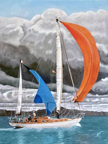 Original Figurative Boat Paintings by Arnaud Feuga