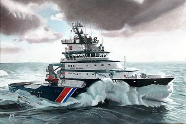 Print of Boat Paintings by Arnaud Feuga