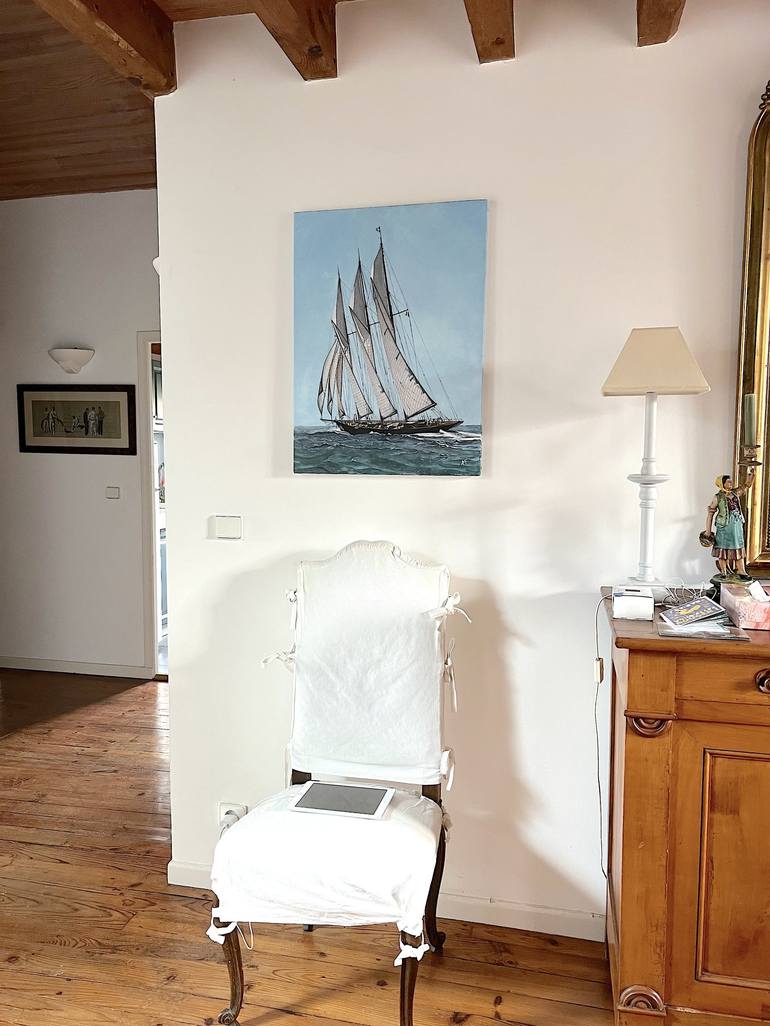 Original Boat Painting by Arnaud Feuga