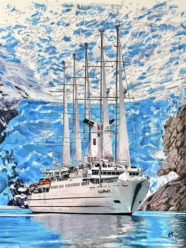 Original Ship Painting by Arnaud Feuga
