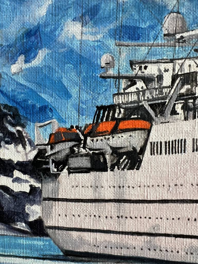 Original Ship Painting by Arnaud Feuga