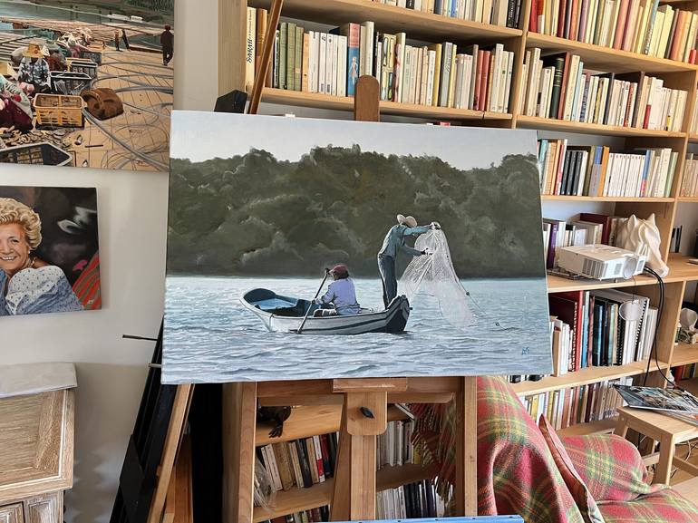 Original Figurative Boat Painting by Arnaud Feuga