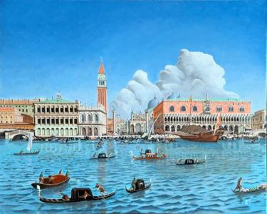 Original Classicism Seascape Painting by Arnaud Feuga
