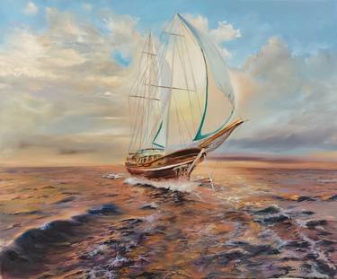 Original Realism Seascape Paintings by Elena Mardashova