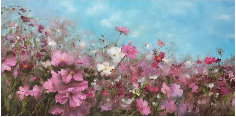 Original Contemporary Floral Painting by Elena Mardashova