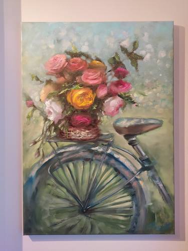 Original Bicycle Paintings by Elena Mardashova