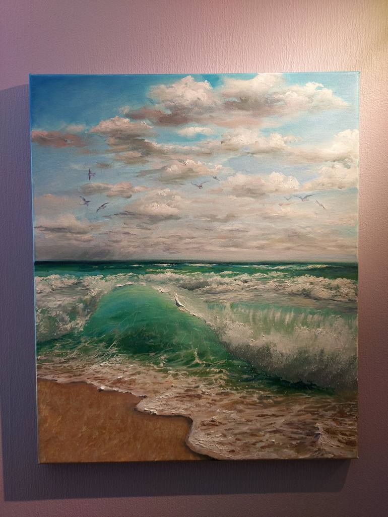 Original Contemporary Seascape Painting by Elena Mardashova