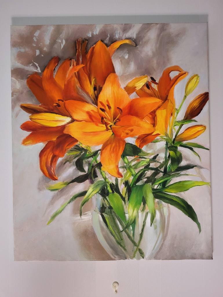 Original Floral Painting by Elena Mardashova