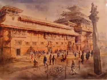 Original Architecture Paintings by Devendra Poudyal