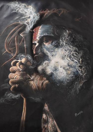 Original Art Nouveau People Paintings by Devendra Poudyal
