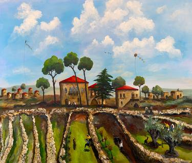 Print of Landscape Paintings by WAEL HAMADEH