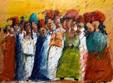 Print of People Paintings by WAEL HAMADEH