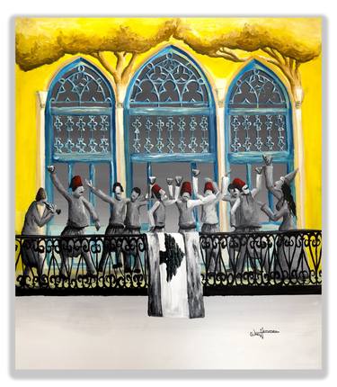 Print of Art Deco Architecture Paintings by WAEL HAMADEH