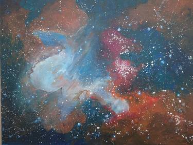 Original Outer Space Painting by Christa Braun