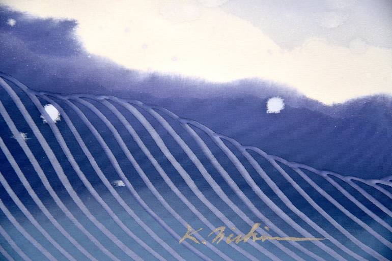 Original Fine Art Beach Painting by Keiichi Nishimura