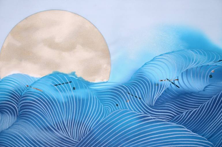 Original Beach Painting by Keiichi Nishimura