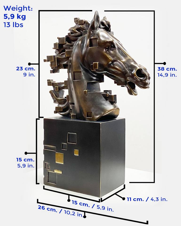 Original Contemporary Horse Sculpture by Miguel Guía